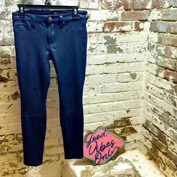 7 For All Mankind Pants - 7 For All Mankind blue skinny jeans size 27